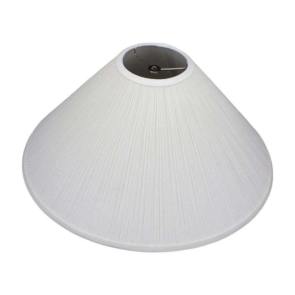 20 in. W x 9.5 in. H Cream/Nickel Pleated Mushroom Hardware Coolie Lamp Shade by FenchelShades.com 3 20 in. W x 9.5 in. H Cream/Nickel Pleated Mushroom Hardware Coolie Lamp Shade by FenchelShades.com