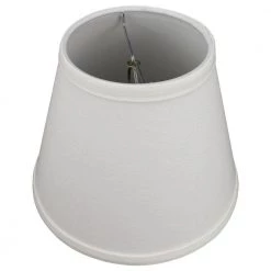 Fenchel Shades 5 in. Top Diameter x 9 in. Bottom Diameter x 7 in. Slant, Empire Lamp Shade - Linen Cream by FenchelShades.com