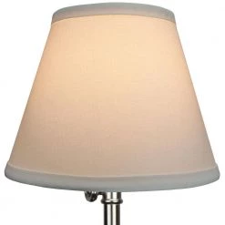 5 in. Top Diameter x 9 in. Bottom Diameter x 7 in. Slant Linen Snow Empire Lamp Shade by FenchelShades.com -AMAX LIGHTING Shop off white nickel fenchelshades com lamp shades 5 9 7 b l sno 4f 1000