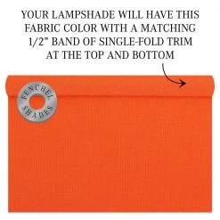 11 in. Top Diameter x 17 in. Bottom Diameter x 13 in. Slant Linen Carrot Empire Lamp Shade by FenchelShades.com -AMAX LIGHTING Shop orange nickel fenchelshades com lamp shades 11 17 13 w l car 44 1000