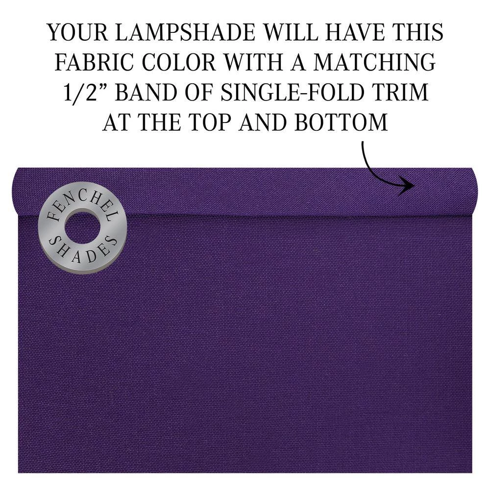 11 in. Top Diameter x 17 in. Bottom Diameter x 13 in. Slant Linen Purple Empire Lamp Shade by FenchelShades.com 7 11 in. Top Diameter x 17 in. Bottom Diameter x 13 in. Slant Linen Purple Empire Lamp Shade by FenchelShades.com - Image 5