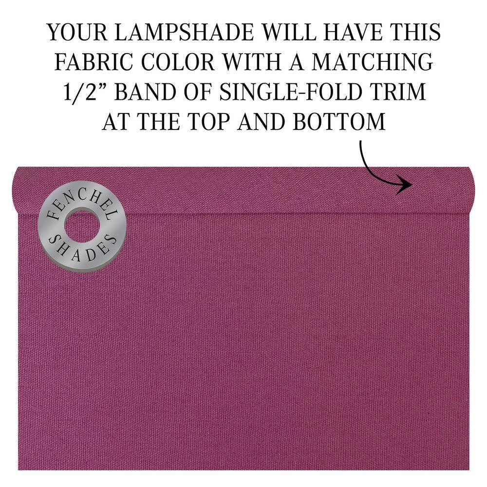 Fenchel Shades 18 in. Top Diameter x 18 in. Bottom Diameter x 12 in. Height Drum Lamp Shade - Linen Plum by FenchelShades.com 7 Fenchel Shades 18 in. Top Diameter x 18 in. Bottom Diameter x 12 in. Height Drum Lamp Shade - Linen Plum by FenchelShades.com - Image 5