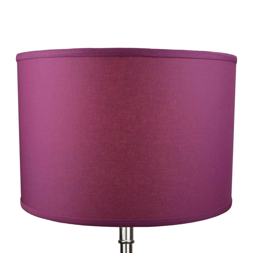 Fenchel Shades 18 in. Top Diameter x 18 in. Bottom Diameter x 12 in. Height Drum Lamp Shade - Linen Plum by FenchelShades.com 5 Fenchel Shades 18 in. Top Diameter x 18 in. Bottom Diameter x 12 in. Height Drum Lamp Shade - Linen Plum by FenchelShades.com - Image 3