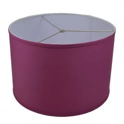 Fenchel Shades 18 in. Top Diameter x 18 in. Bottom Diameter x 12 in. Height Drum Lamp Shade - Linen Plum by FenchelShades.com