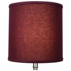 10 in. Top Diameter x 10 in. H x 10 in. Bottom Diameter Linen Burgundy Drum Lamp Shade by FenchelShades.com -AMAX LIGHTING Shop red nickel fenchelshades com lamp shades 10 10 10 w l bur 4f 1000