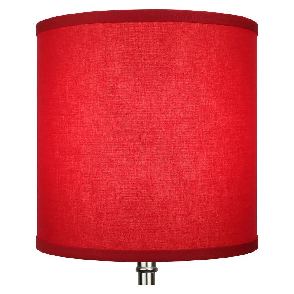 10 in. Top Diameter x 10 in. H x 10 in. Bottom Diameter Linen Rich Red Drum Lamp Shade by FenchelShades.com 5 10 in. Top Diameter x 10 in. H x 10 in. Bottom Diameter Linen Rich Red Drum Lamp Shade by FenchelShades.com - Image 3