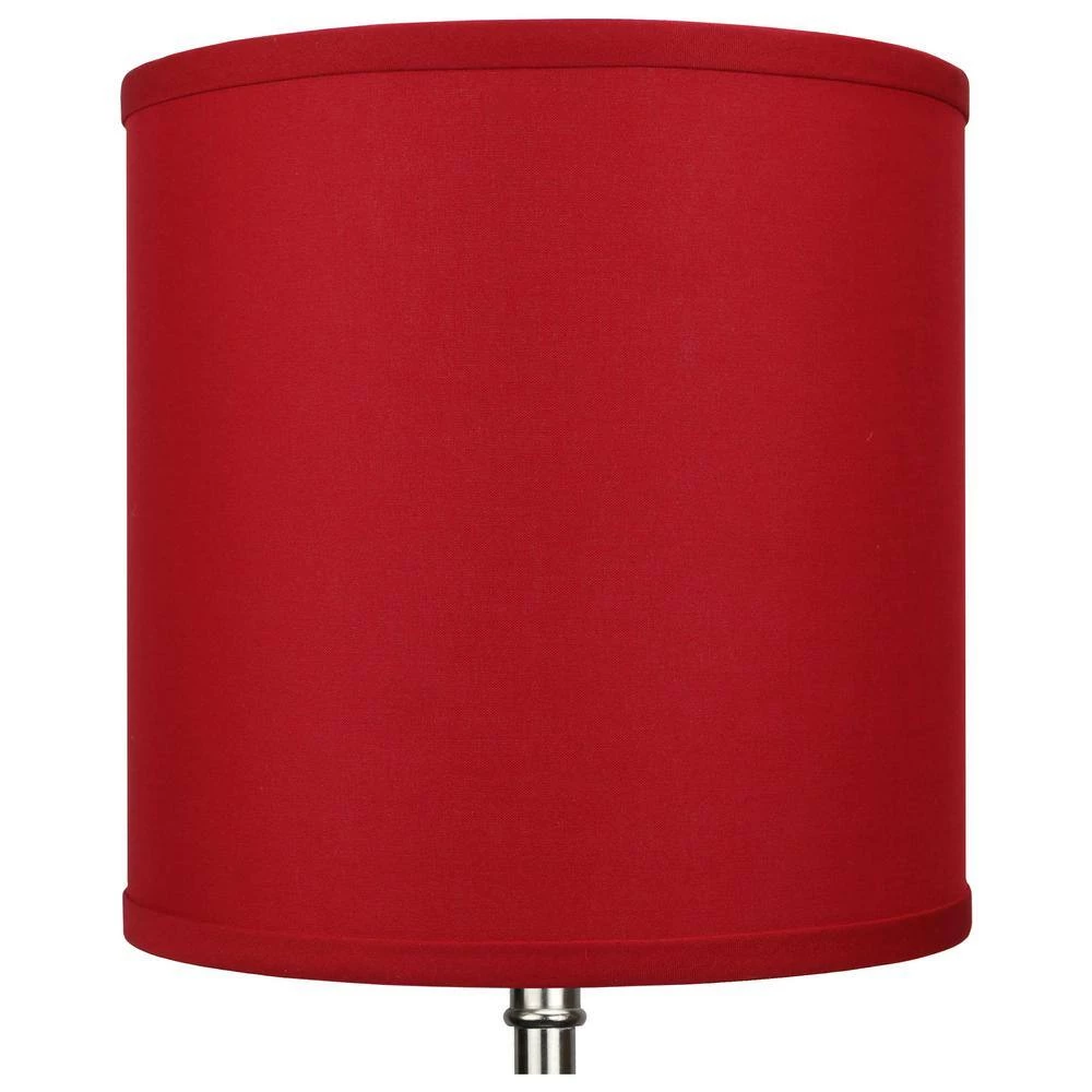 10 in. Top Diameter x 10 in. H x 10 in. Bottom Diameter Linen Rich Red Drum Lamp Shade by FenchelShades.com 4 10 in. Top Diameter x 10 in. H x 10 in. Bottom Diameter Linen Rich Red Drum Lamp Shade by FenchelShades.com - Image 2