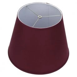 11 in. Top Diameter x 17 in. Bottom Diameter x 13 in. Slant Linen Burgundy Empire Lamp Shade by FenchelShades.com