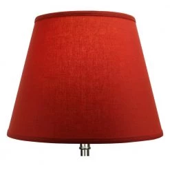 11 in. Top Diameter x 17 in. Bottom Diameter x 13 in. Slant Linen Paprika Empire Lamp Shade by FenchelShades.com -AMAX LIGHTING Shop red nickel fenchelshades com lamp shades 11 17 13 w l pap 4f 1000
