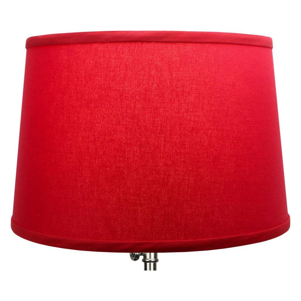 Fenchel Shades 13 in. Top Diameter x 15 in. Bottom Diameter x 10 in. Slant, Empire Lamp Shade - Linen Rich Red by FenchelShades.com 5 Fenchel Shades 13 in. Top Diameter x 15 in. Bottom Diameter x 10 in. Slant, Empire Lamp Shade - Linen Rich Red by FenchelShades.com - Image 3