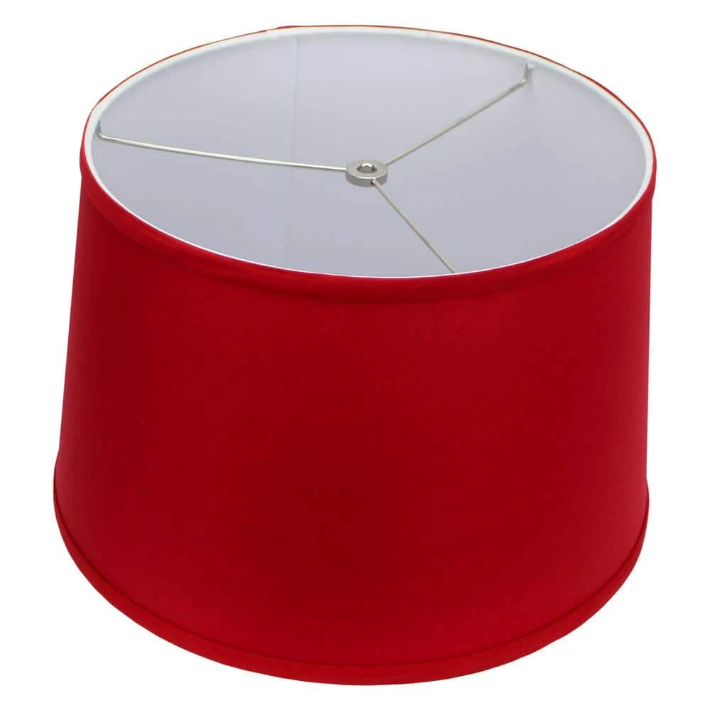 Fenchel Shades 13 in. Top Diameter x 15 in. Bottom Diameter x 10 in. Slant, Empire Lamp Shade - Linen Rich Red by FenchelShades.com 3 Fenchel Shades 13 in. Top Diameter x 15 in. Bottom Diameter x 10 in. Slant, Empire Lamp Shade - Linen Rich Red by FenchelShades.com