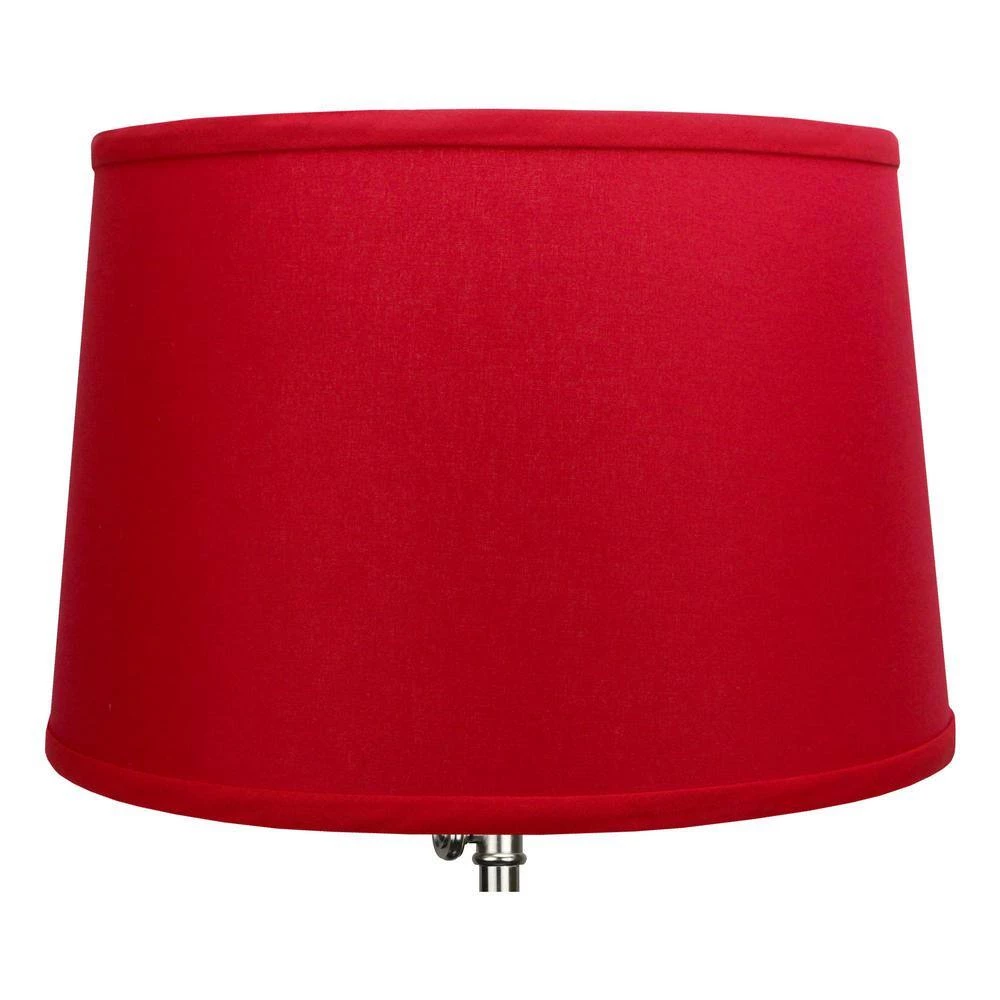 Fenchel Shades 13 in. Top Diameter x 15 in. Bottom Diameter x 10 in. Slant, Empire Lamp Shade - Linen Rich Red by FenchelShades.com 4 Fenchel Shades 13 in. Top Diameter x 15 in. Bottom Diameter x 10 in. Slant, Empire Lamp Shade - Linen Rich Red by FenchelShades.com - Image 2