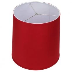 Fenchel Shades 13 in. Top Diameter x 15 in. Bottom Diameter x 15 in. Slant, Empire Lamp Shade - Linen Rich Red by FenchelShades.com