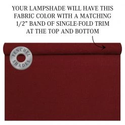 Fenchel Shades 14 in. Top Diameter x 14 in. Bottom Diameter x 7 in. Height, Drum Lamp Shade - Linen Brick by FenchelShades.com -AMAX LIGHTING Shop red nickel fenchelshades com lamp shades 14 14 7 w l bri 44 1000