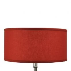 17 in. W x 8 in. H Paprika/Nickel Hardware Drum Lamp Shade by FenchelShades.com -AMAX LIGHTING Shop red nickel fenchelshades com lamp shades 17 17 8 w l pap 4f 1000