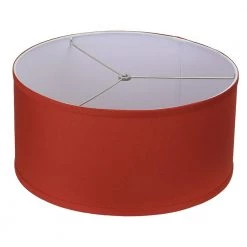 17 in. W x 8 in. H Paprika/Nickel Hardware Drum Lamp Shade by FenchelShades.com