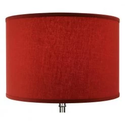 18 in. Top Diameter x 18 in. Bottom Diameter x 11 in. H Linen Paprika Drum Lamp Shade by FenchelShades.com -AMAX LIGHTING Shop red nickel fenchelshades com lamp shades 18 18 11 w l pap 4f 1000