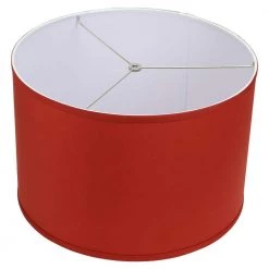 18 in. Top Diameter x 18 in. Bottom Diameter x 11 in. H Linen Paprika Drum Lamp Shade by FenchelShades.com