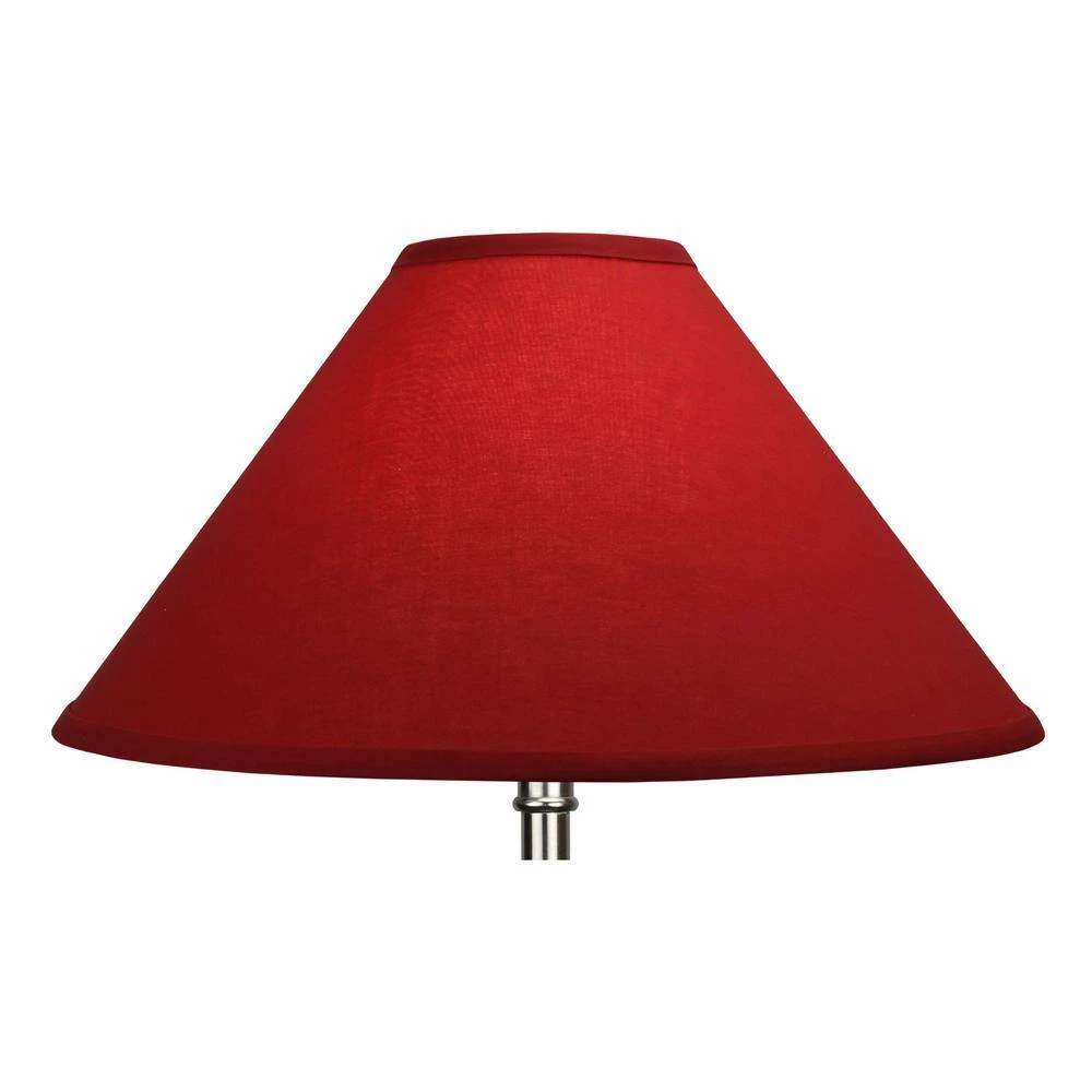 18 in. W x 9 in. H Rich Red/Nickel Hardware Coolie Lamp Shade by FenchelShades.com 5 18 in. W x 9 in. H Rich Red/Nickel Hardware Coolie Lamp Shade by FenchelShades.com - Image 3