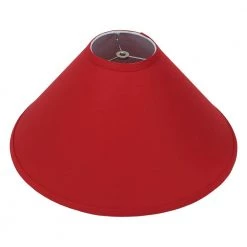 18 in. W x 9 in. H Rich Red/Nickel Hardware Coolie Lamp Shade by FenchelShades.com