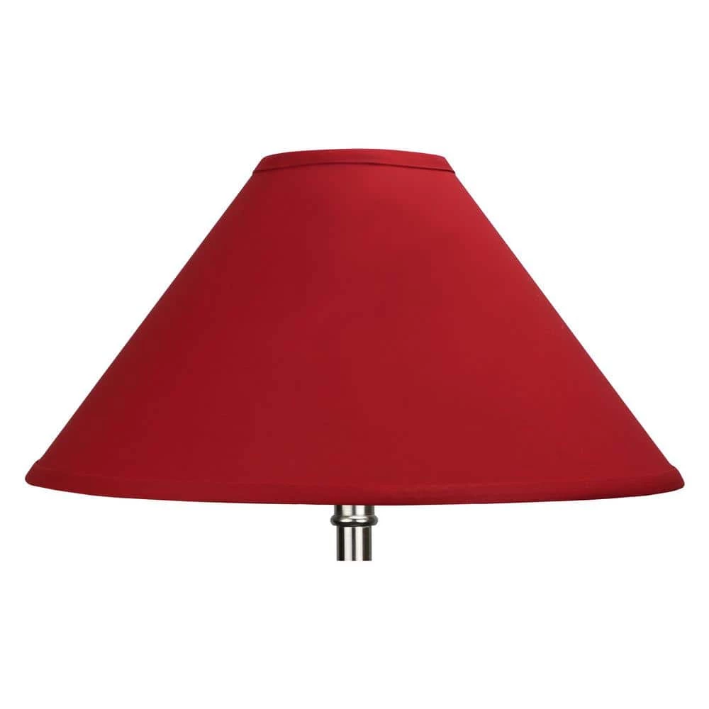 18 in. W x 9 in. H Rich Red/Nickel Hardware Coolie Lamp Shade by FenchelShades.com 4 18 in. W x 9 in. H Rich Red/Nickel Hardware Coolie Lamp Shade by FenchelShades.com - Image 2