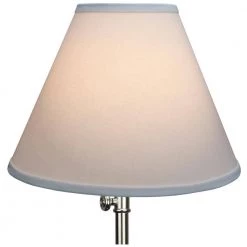 Fenchel Shades 12 in. Width x 8.25 in. Height White/Nickel Finish Empire Lamp Shade by FenchelShades.com -AMAX LIGHTING Shop stark white nickel fenchelshades com lamp shades 5 12 9 w l whi 4f 1000