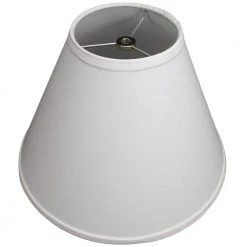 Fenchel Shades 12 in. Width x 8.25 in. Height White/Nickel Finish Empire Lamp Shade by FenchelShades.com