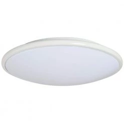 LED Euro Style 13 in. 1-Light White Flush Mount Fixture 3000K by AMAX LIGHTING