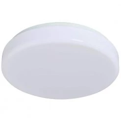 Drum 11 in. 1-Light White LED Flush Mount Ceiling Fixture 3000K by AMAX LIGHTING