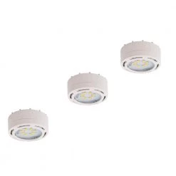 LED White Puck Light with Power Cord (3-Pack) by AMAX LIGHTING