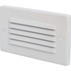 1-Light White Integrated LED Horizontal Deck Step Light by AMAX LIGHTING