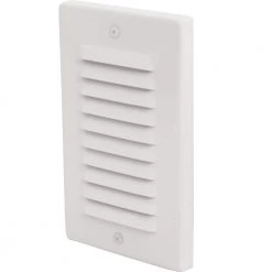 1-Light White Vertical Integrated LED Deck Step Light by AMAX LIGHTING