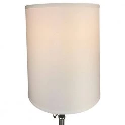 Fenchel Shades 13 in. Top Diameter x 15 in. Bottom Diameter x 17 in. Slant, Linen White Empire Lamp Shade by FenchelShades.com -AMAX LIGHTING Shop white brass fenchelshades com lamp shades 13 15 17 wbr l whi 4f 1000