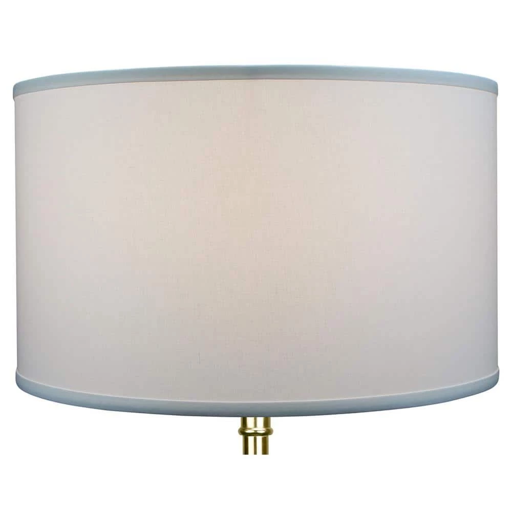 18 in. Top Diameter x 18 in. Bottom Diameter x 11 in. H Linen White Drum Lamp Shade by FenchelShades.com 5 18 in. Top Diameter x 18 in. Bottom Diameter x 11 in. H Linen White Drum Lamp Shade by FenchelShades.com - Image 3