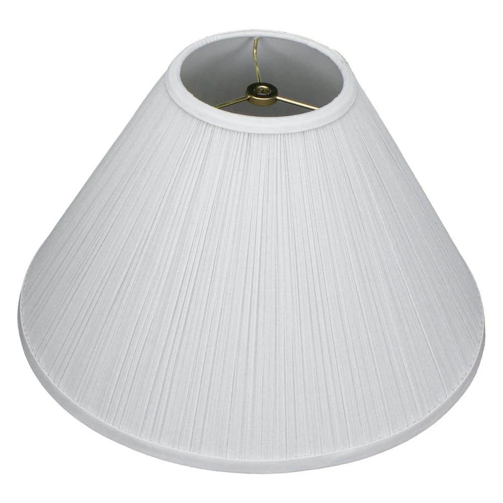 5 in. Top Diameter x 15 in. Bottom Diameter x 10 in. Slant Pleated Mushroom White Coolie Lamp Shade by FenchelShades.com 3 5 in. Top Diameter x 15 in. Bottom Diameter x 10 in. Slant Pleated Mushroom White Coolie Lamp Shade by FenchelShades.com