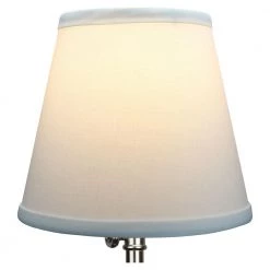 Fenchel Shades 5 in. Top Diameter x 8 in. Bottom Diameter x 7 in. Slant Empire Lamp Shade - Linen White by FenchelShades.com -AMAX LIGHTING Shop white brass fenchelshades com lamp shades 5 8 7 bdbr l whi 4f 1000