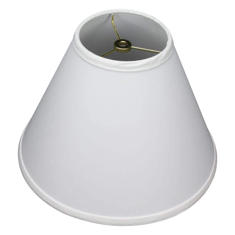12 in. Width x 8.25 in. Height White/Brass Hardware Coolie Lamp Shade by FenchelShades.com 3 12 in. Width x 8.25 in. Height White/Brass Hardware Coolie Lamp Shade by FenchelShades.com
