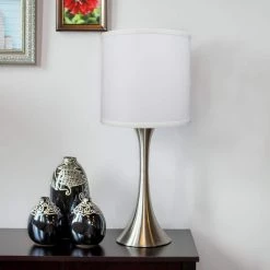 Fenchel Shades 10 in. Top Diameter x 10 in. H x 10 in. Bottom Diameter White Fabric Drum Lamp Shade Spider Attachment by FenchelShades.com -AMAX LIGHTING Shop white nickel fenchelshades com lamp shades 10 10 10 w l whi 31 1000