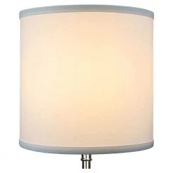 Fenchel Shades 10 in. Top Diameter x 10 in. H x 10 in. Bottom Diameter White Fabric Drum Lamp Shade Spider Attachment by FenchelShades.com -AMAX LIGHTING Shop white nickel fenchelshades com lamp shades 10 10 10 w l whi 4f 1000