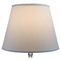11 in. Top Diameter x 17 in. Bottom Diameter x 13 in. Slant Linen White Empire Lamp Shade by FenchelShades.com -AMAX LIGHTING Shop white nickel fenchelshades com lamp shades 11 17 13 w l whi 4f 1000