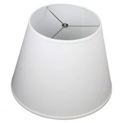 11 in. Top Diameter x 17 in. Bottom Diameter x 13 in. Slant Linen White Empire Lamp Shade by FenchelShades.com