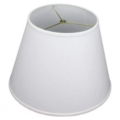 11 in. Top Diameter x 18 in. Bottom Diameter x 13 in. Slant Linen White Empire Lamp Shade by FenchelShades.com