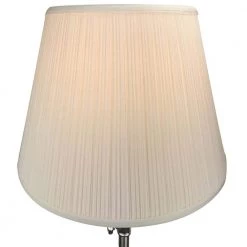 11 in. Top Diameter x 18 in. Bottom Diameter x 13 in. Slant Pleated Mushroom White Empire Lamp Shade by FenchelShades.com -AMAX LIGHTING Shop white nickel fenchelshades com lamp shades 11 18 13 w pm whi df 4f 1000