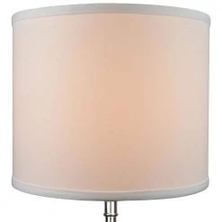 12 in. Top Diameter x 10 in. H x 12 in. Bottom Diameter Linen White Drum Lamp Shade by FenchelShades.com -AMAX LIGHTING Shop white nickel fenchelshades com lamp shades 12 12 10 w l whi 4f 1000