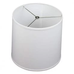 12 in. Top Diameter x 13 in. Bottom Diameter x 12 in. Linen White Slant Empire Lamp Shade by FenchelShades.com