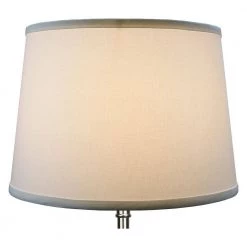 12 in. Top Diameter x 14 in. Bottom Diameter x 10 in. Linen White Slant Empire Lamp Shade by FenchelShades.com -AMAX LIGHTING Shop white nickel fenchelshades com lamp shades 12 14 10 w l whi 4f 1000