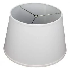 Fenchel Shades 12 in. Top Diameter x 16 in. Bottom Diameter x 10 in. Slant, Empire Lamp Shade - Linen White by FenchelShades.com