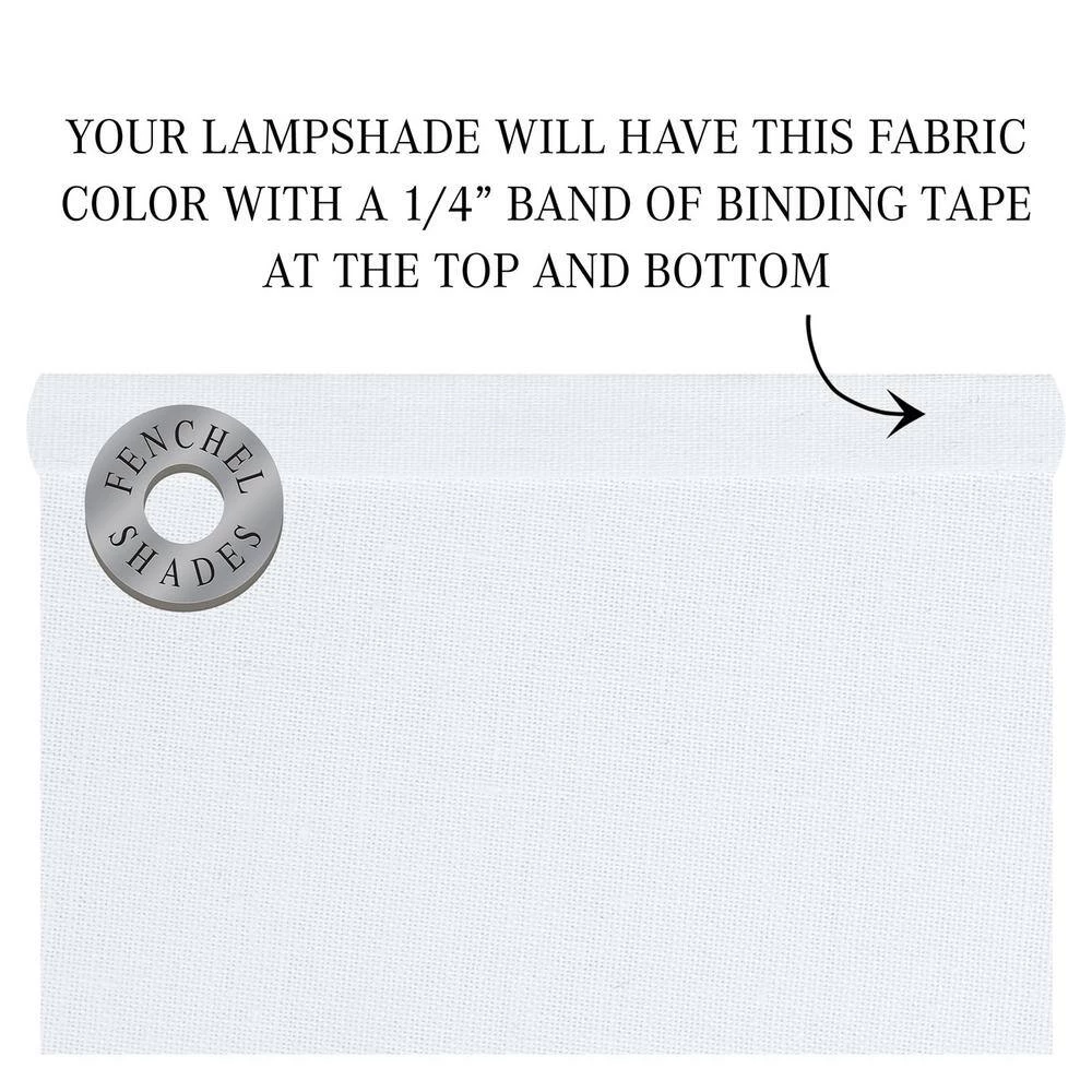 12 in. Top Diameter x 16 in. Bottom Diameter x 10 in. Linen White Slant Empire Lamp Shade by FenchelShades.com 7 12 in. Top Diameter x 16 in. Bottom Diameter x 10 in. Linen White Slant Empire Lamp Shade by FenchelShades.com - Image 5
