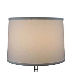 Fenchel Shades 13 in. Top Diameter x 14 in. Bottom Diameter x 10 in. Slant, Empire Lamp Shade - Linen White by FenchelShades.com -AMAX LIGHTING Shop white nickel fenchelshades com lamp shades 13 14 10 w l whi 4f 1000