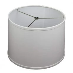 Fenchel Shades 13 in. Top Diameter x 14 in. Bottom Diameter x 10 in. Slant, Empire Lamp Shade - Linen White by FenchelShades.com